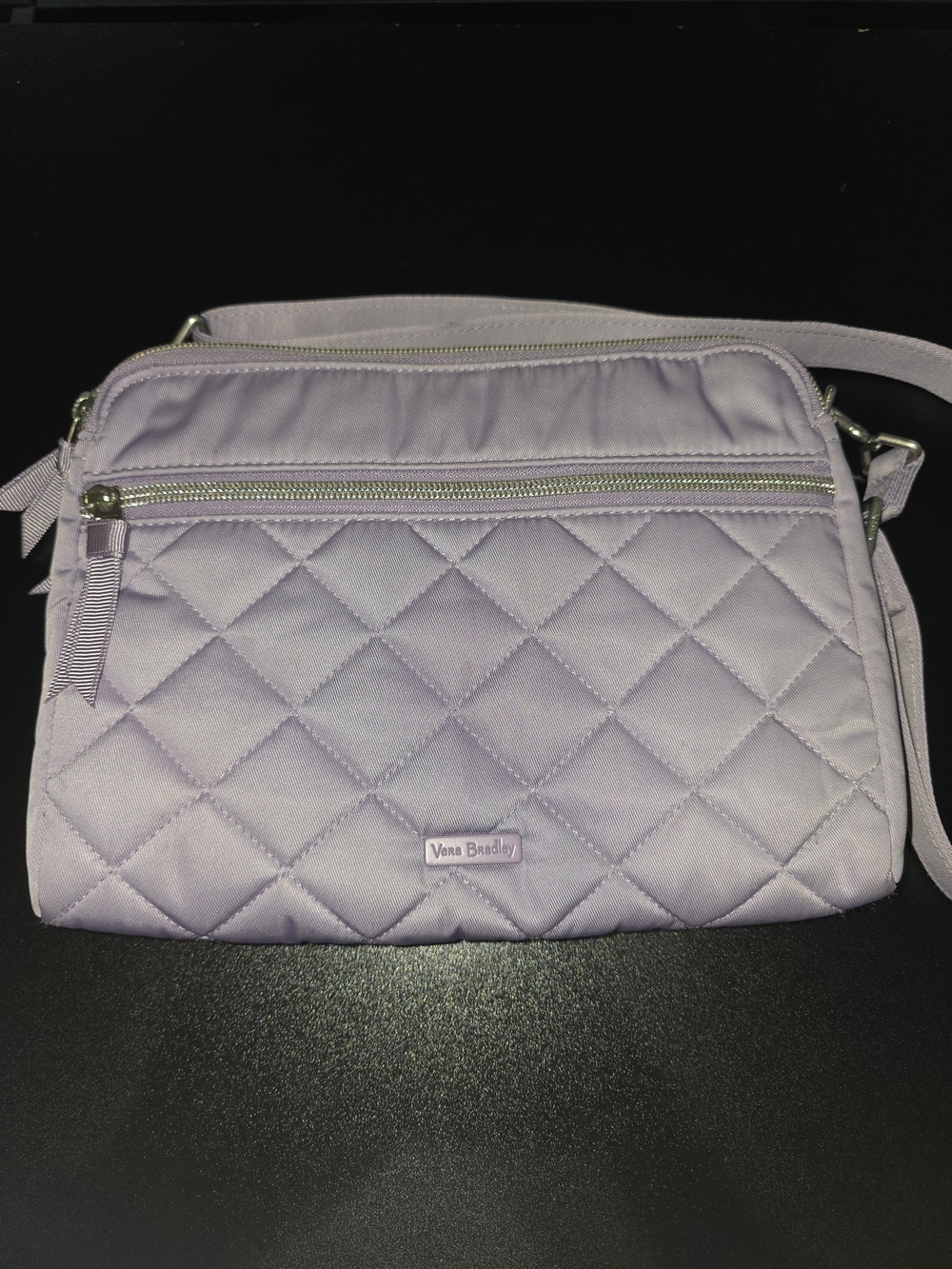 Vera Bradley Triple Compartment Quilted Crossbody Bag in Lavender